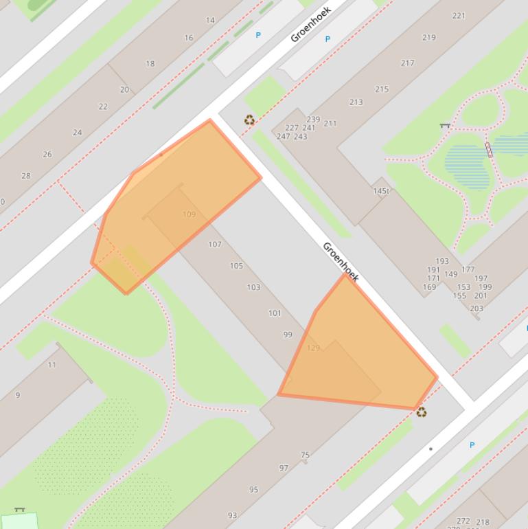 Kaart van postcodegebied 3972CD.