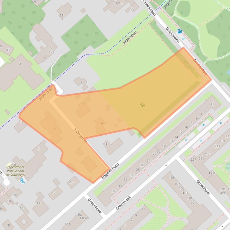Kaart van postcodegebied 3972CZ.