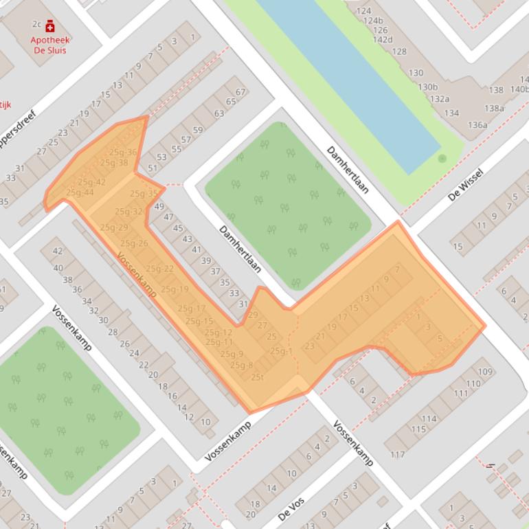 Kaart van postcodegebied 3972DA.