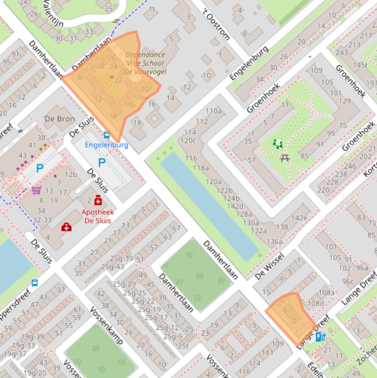 Kaart van postcodegebied 3972DG.