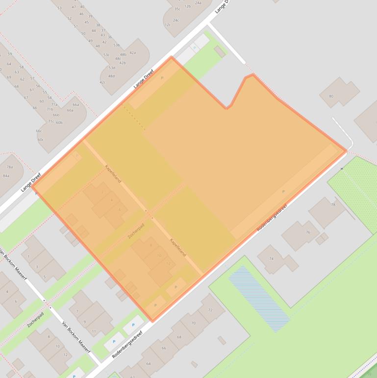 Kaart van postcodegebied 3972DM.