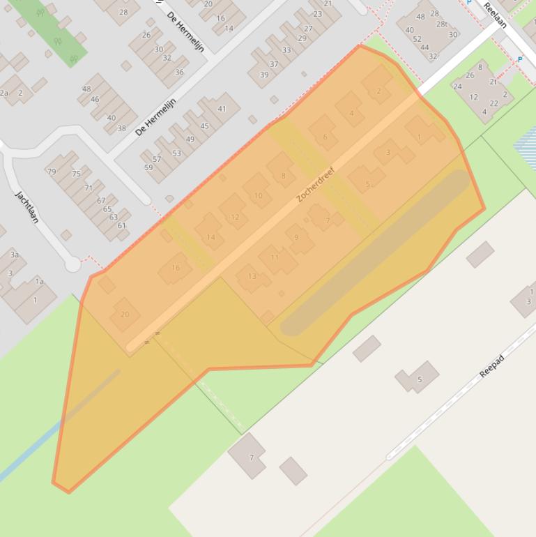 Kaart van postcodegebied 3972DN.