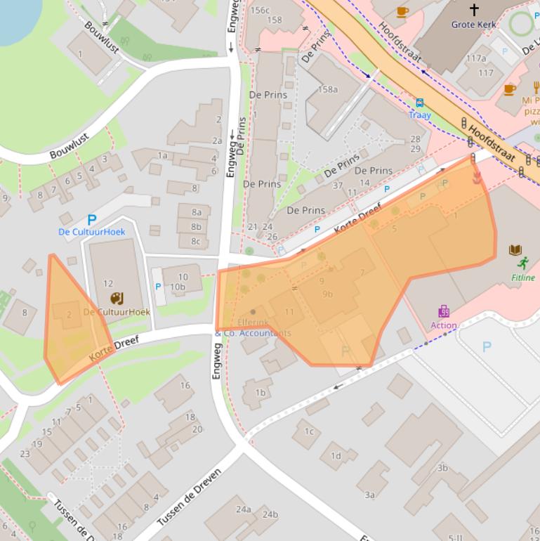 Kaart van postcodegebied 3972EB.