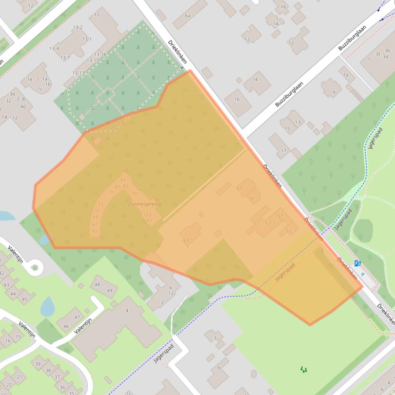 Kaart van postcodegebied 3972EC.
