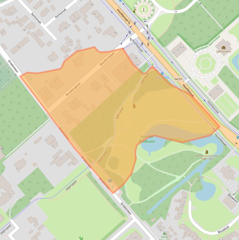 Kaart van postcodegebied 3972EE.