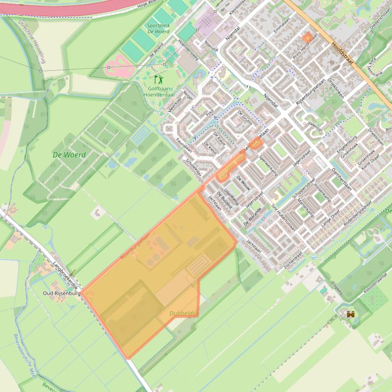 Kaart van postcodegebied 3972EH.