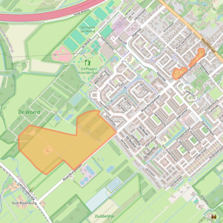 Kaart van postcodegebied 3972EJ.