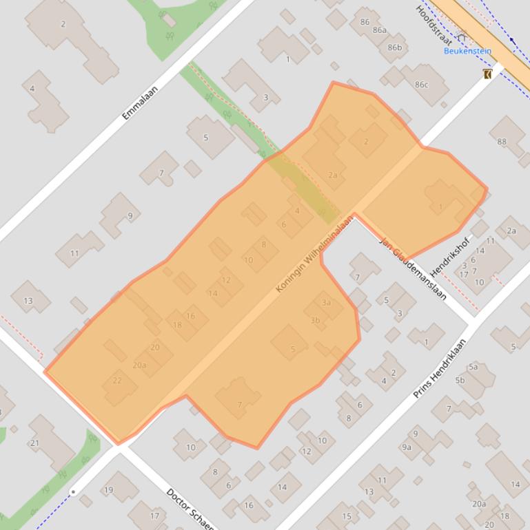 Kaart van postcodegebied 3972EX.