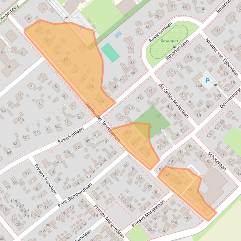 Kaart van postcodegebied 3972GA.