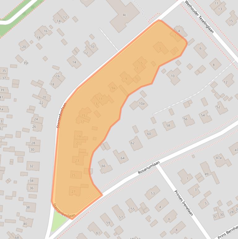 Kaart van postcodegebied 3972GC.