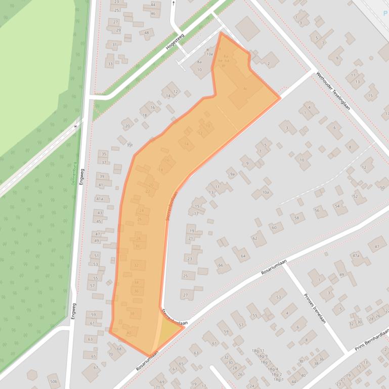 Kaart van postcodegebied 3972GD.