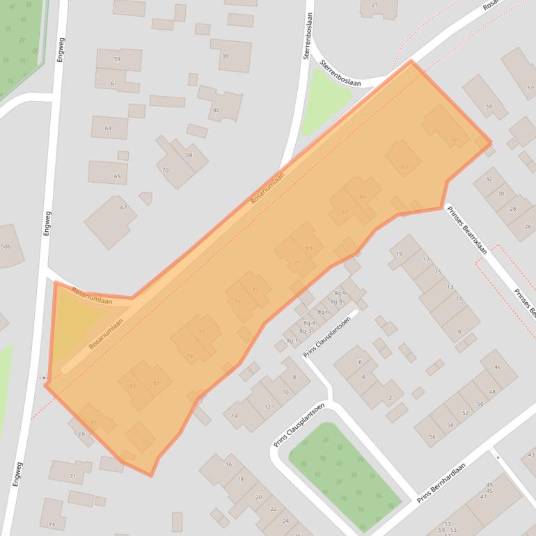 Kaart van postcodegebied 3972GH.