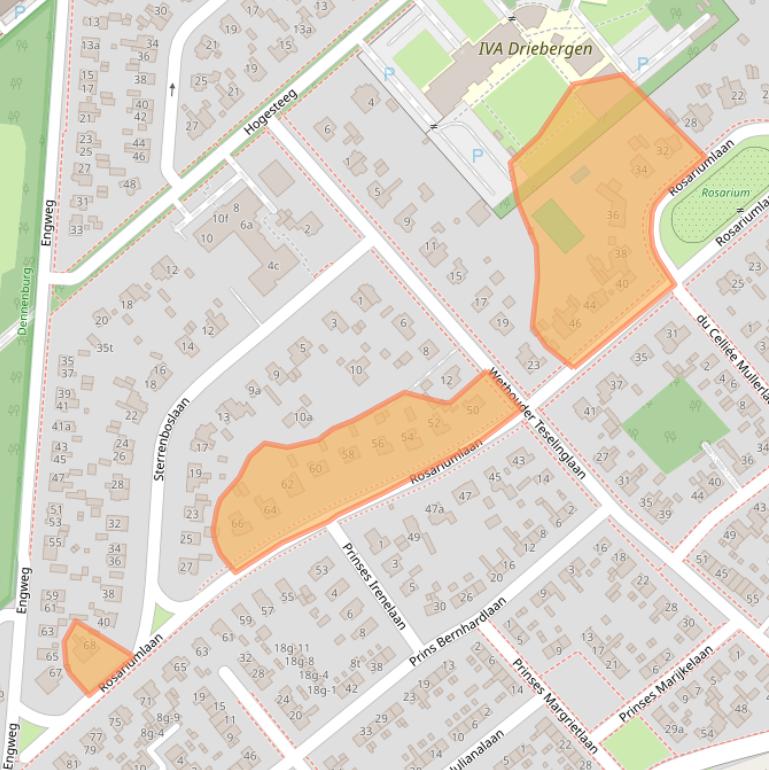 Kaart van postcodegebied 3972GK.