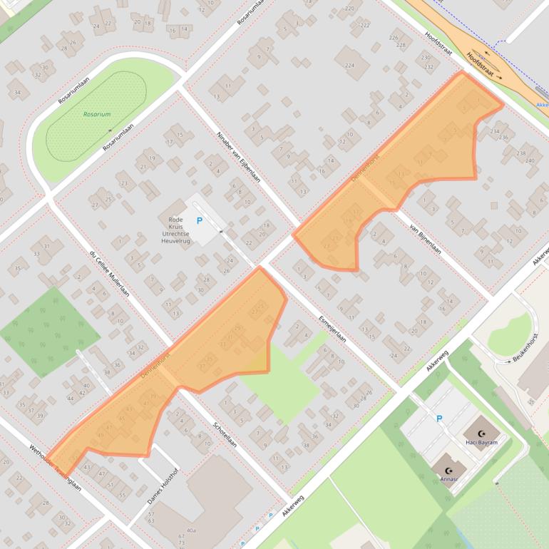 Kaart van postcodegebied 3972GL.