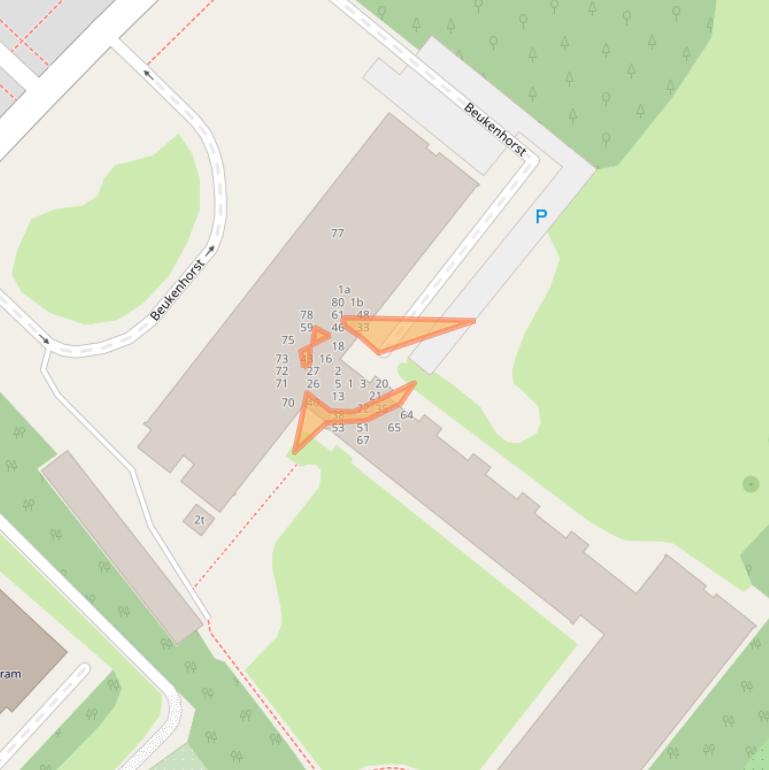 Kaart van postcodegebied 3972HC.