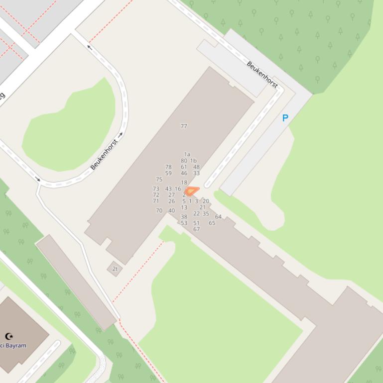 Kaart van postcodegebied 3972HH.