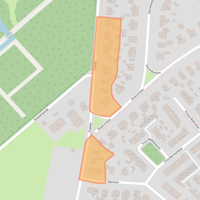 Kaart van postcodegebied 3972JD.