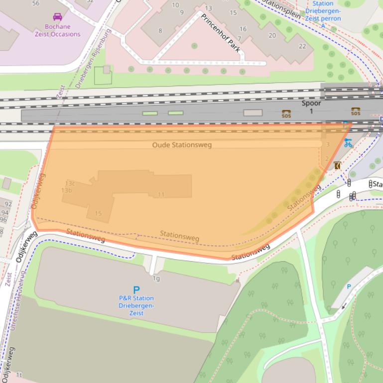 Kaart van postcodegebied 3972KA.