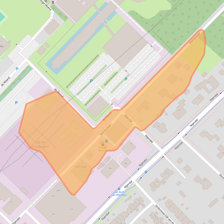 Kaart van postcodegebied 3972KB.