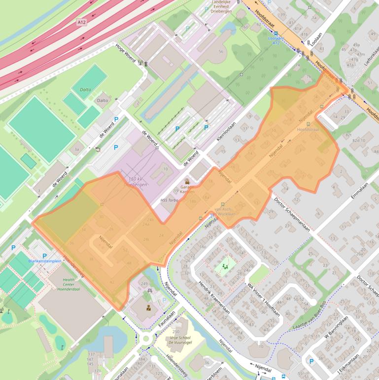 Kaart van postcodegebied 3972KC.