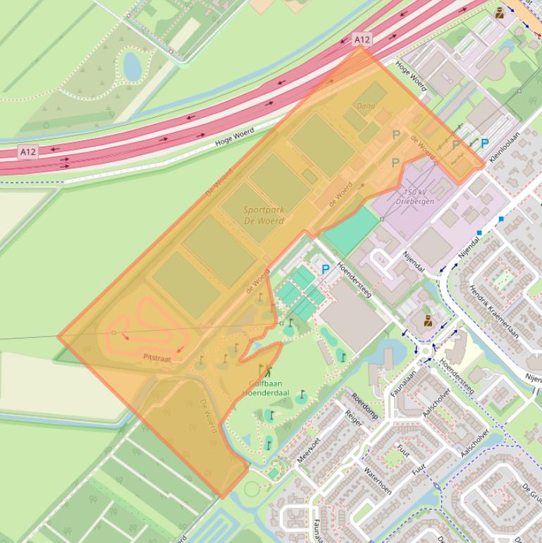 Kaart van postcodegebied 3972KD.