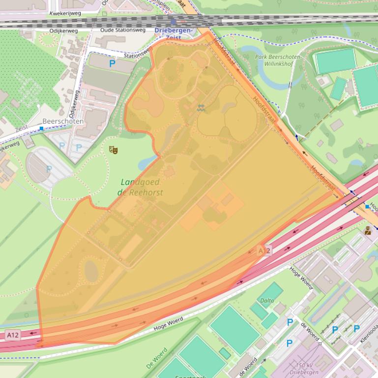 Kaart van postcodegebied 3972LA.