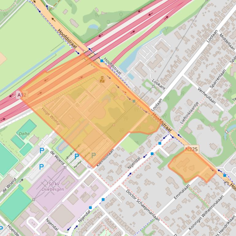 Kaart van postcodegebied 3972LB.
