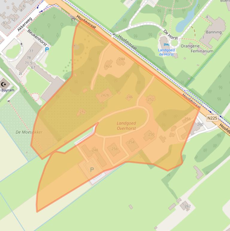 Kaart van postcodegebied 3972LK.