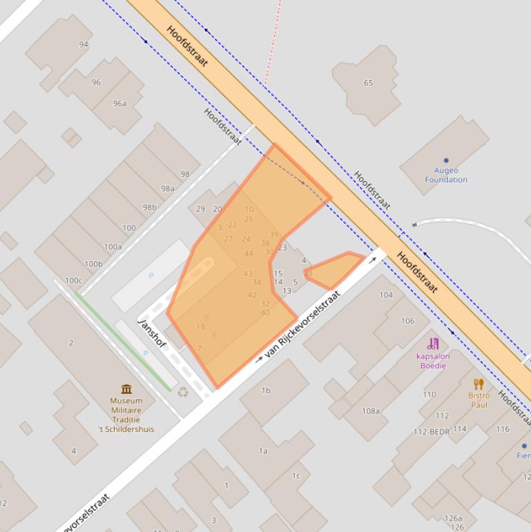 Kaart van postcodegebied 3972LP.