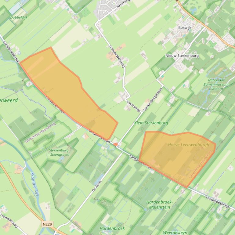 Kaart van postcodegebied 3972NC.