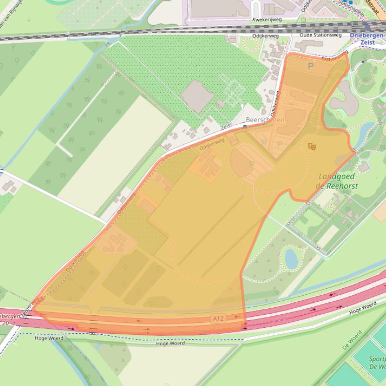 Kaart van postcodegebied 3972NE.