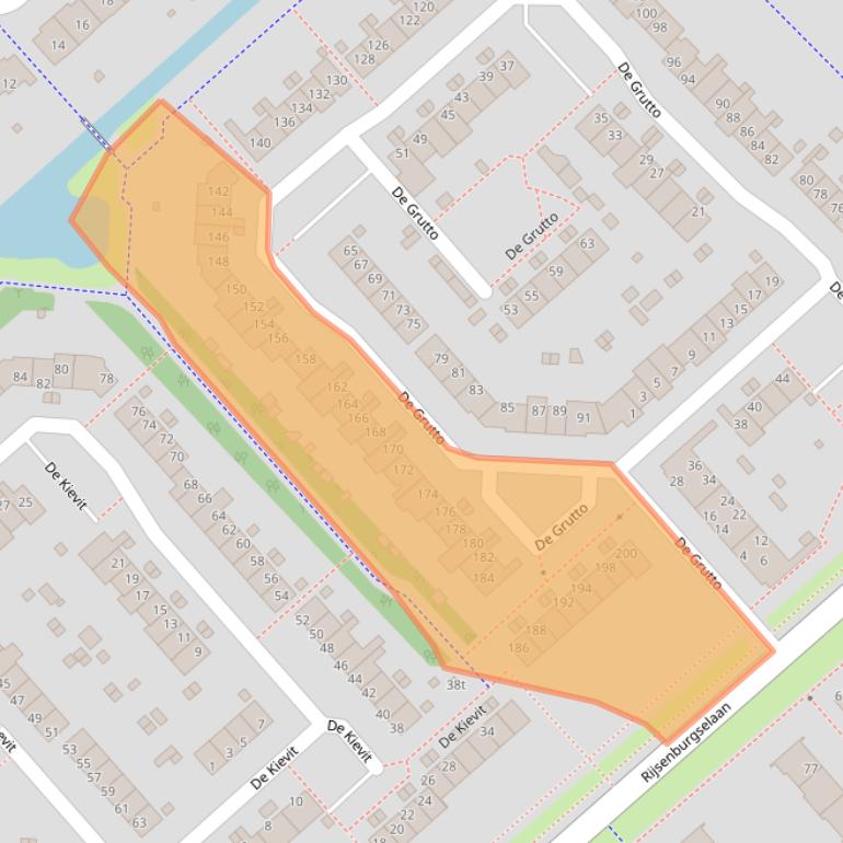 Kaart van postcodegebied 3972PE.