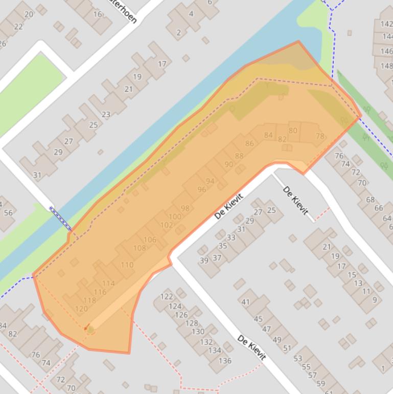 Kaart van postcodegebied 3972PL.