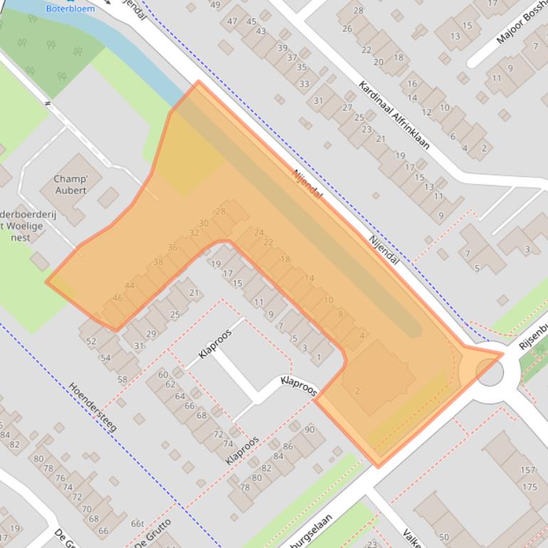 Kaart van postcodegebied 3972PX.