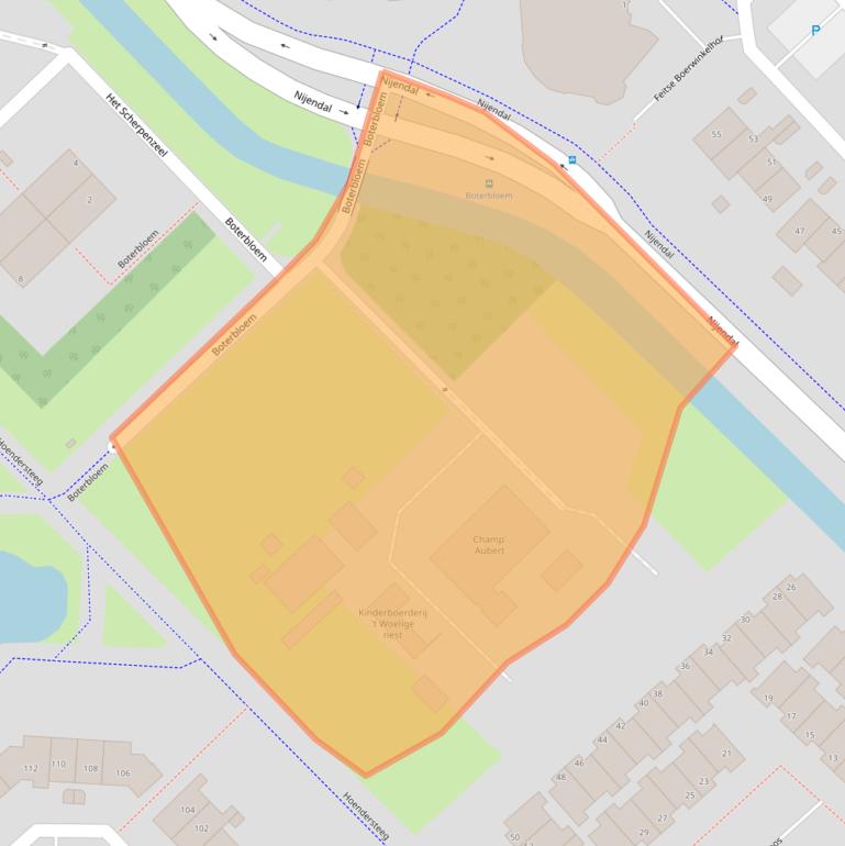 Kaart van postcodegebied 3972SB.