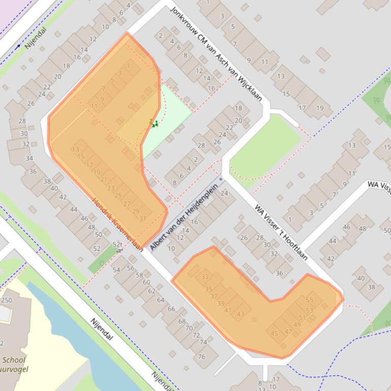 Kaart van postcodegebied 3972SP.
