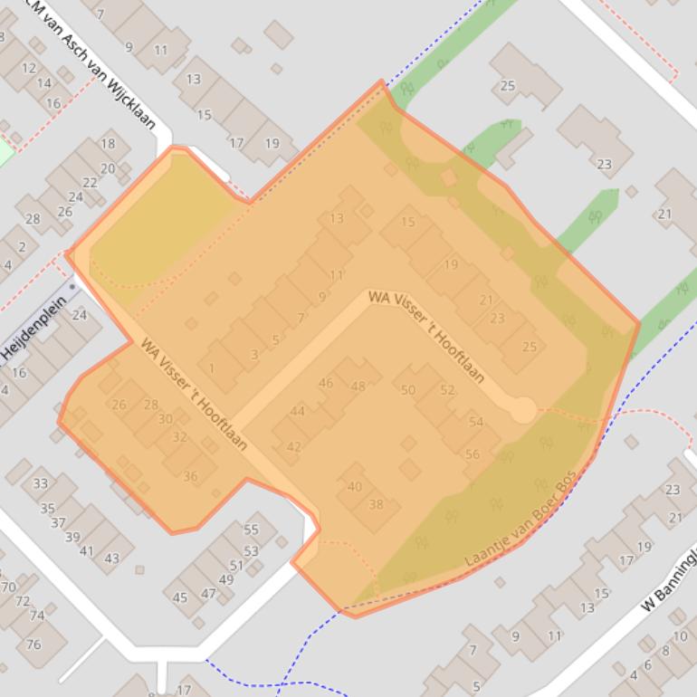 Kaart van postcodegebied 3972SR.