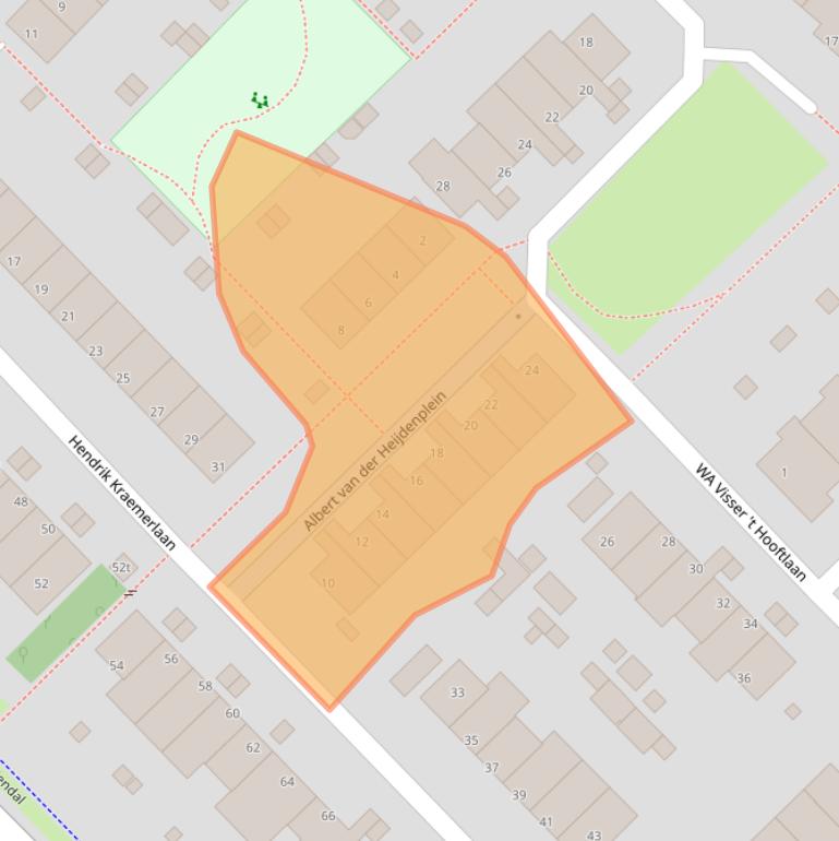 Kaart van postcodegebied 3972SV.