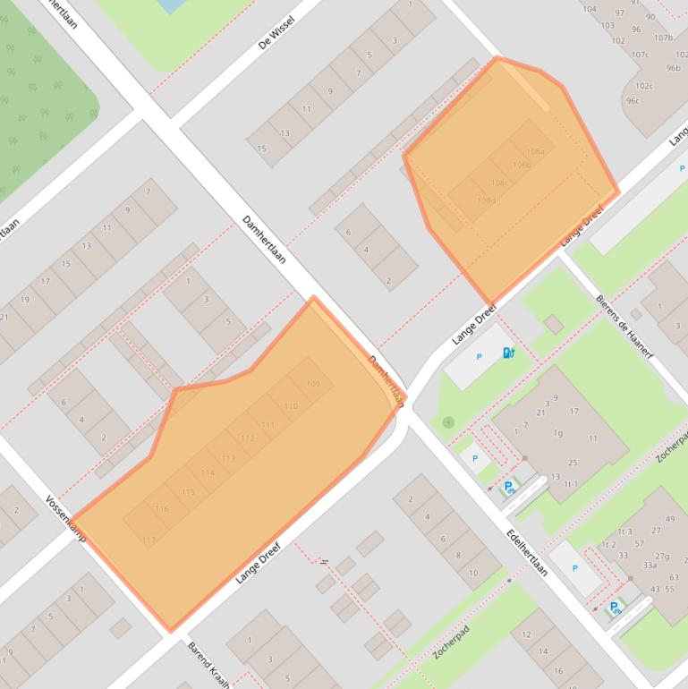 Kaart van postcodegebied 3972TG.