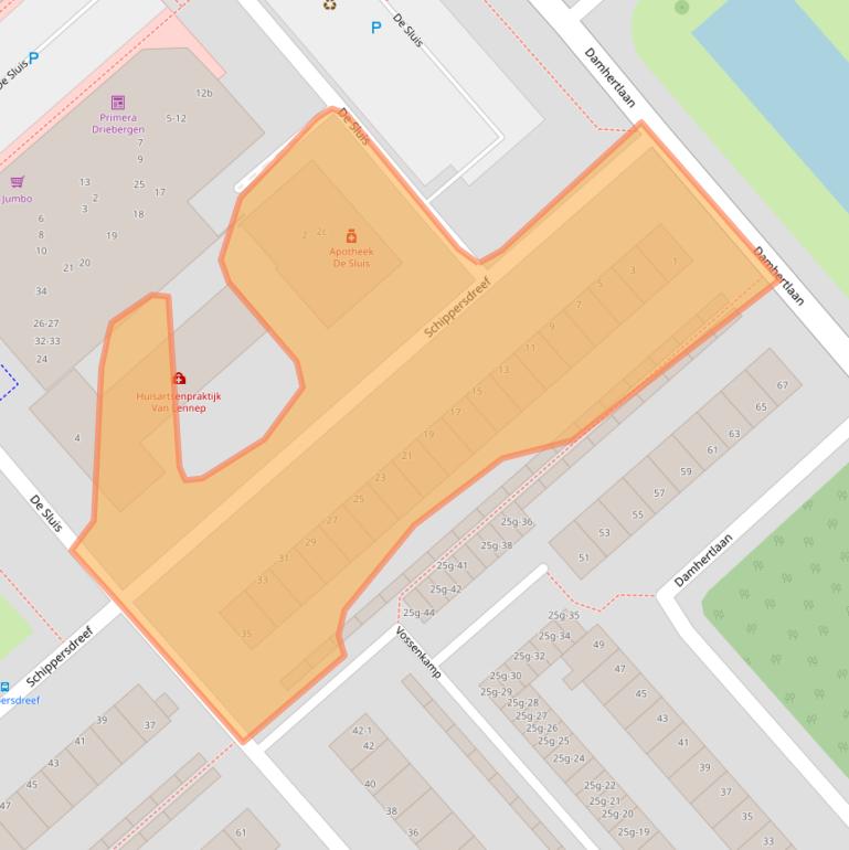 Kaart van postcodegebied 3972VA.