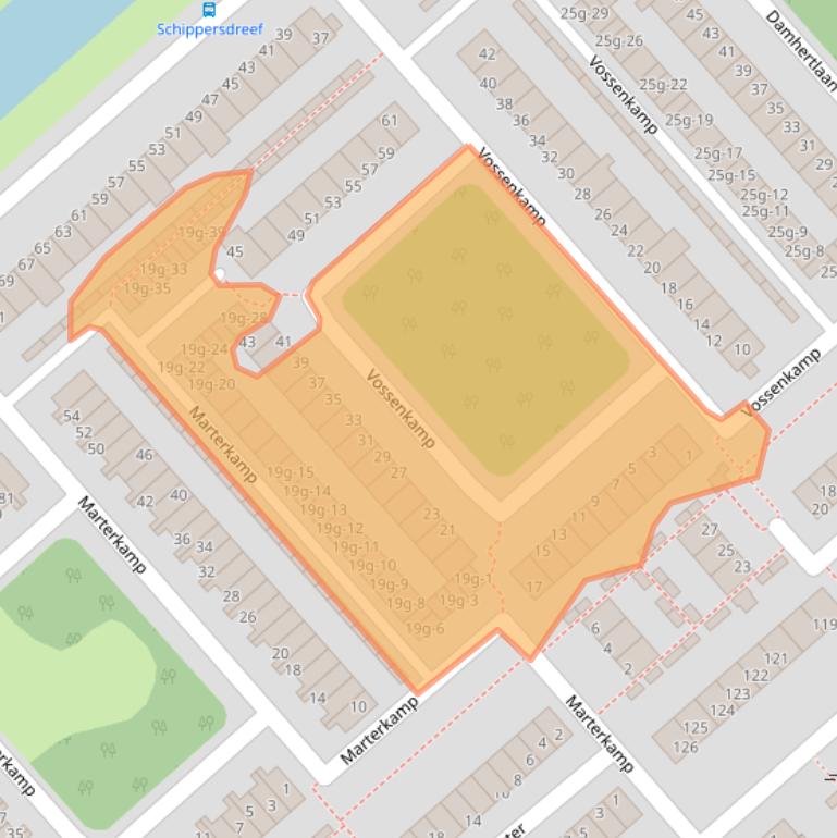 Kaart van postcodegebied 3972VG.