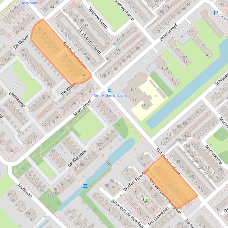 Kaart van postcodegebied 3972WT.