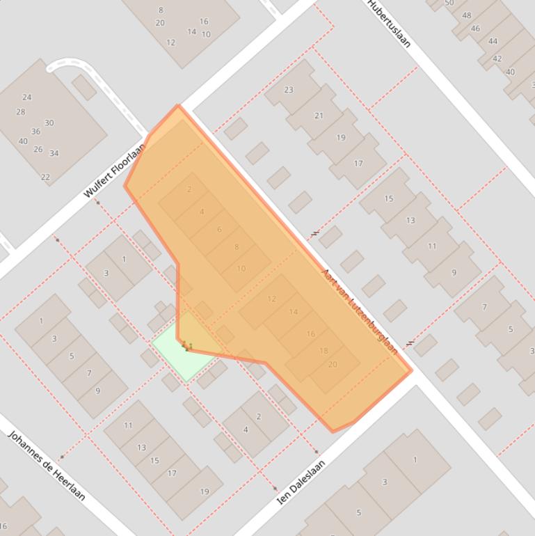 Kaart van postcodegebied 3972WZ.