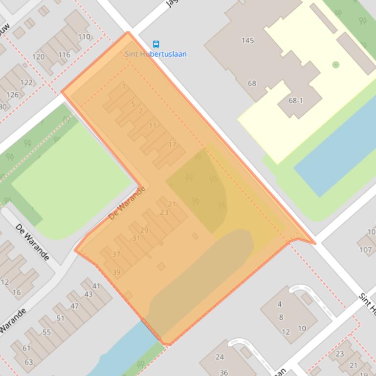 Kaart van postcodegebied 3972XV.