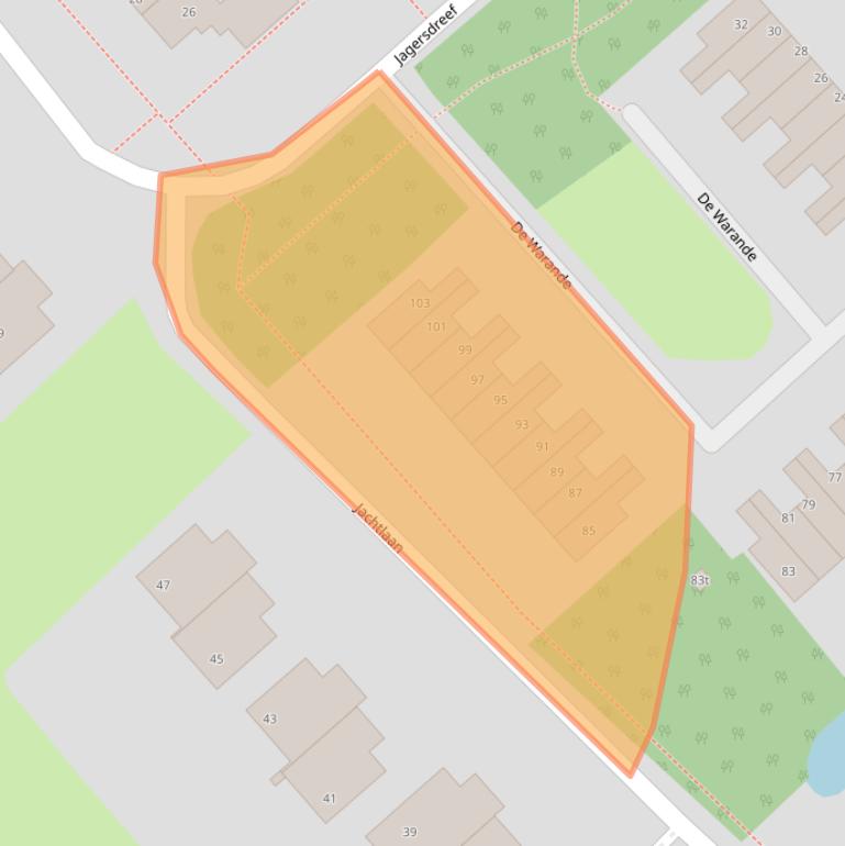 Kaart van postcodegebied 3972XX.