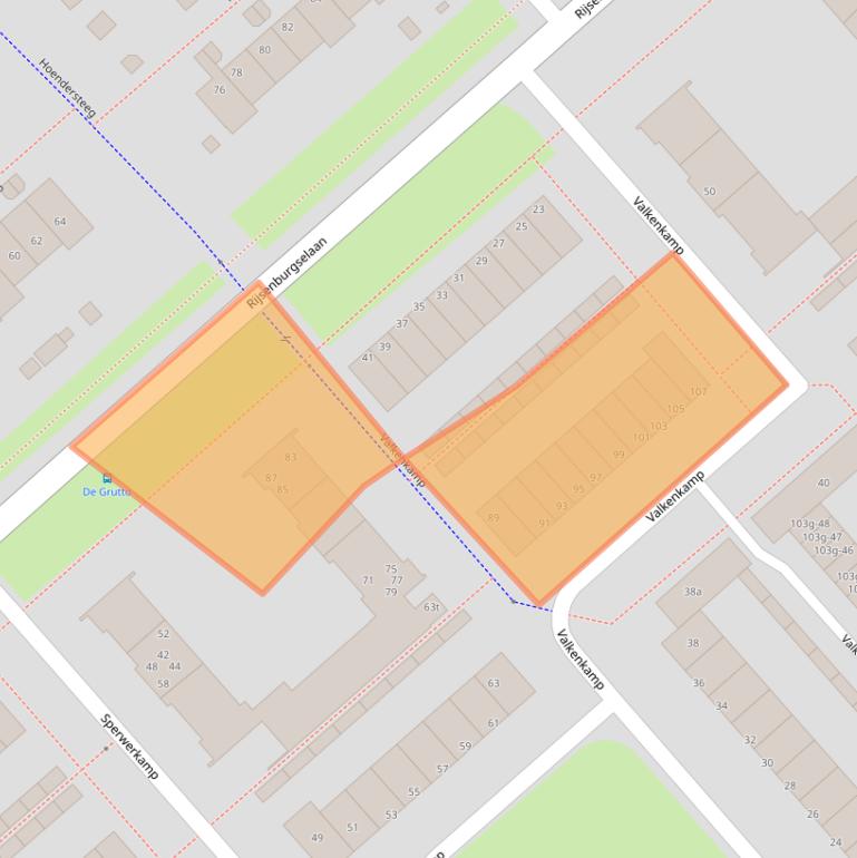 Kaart van postcodegebied 3972ZC.