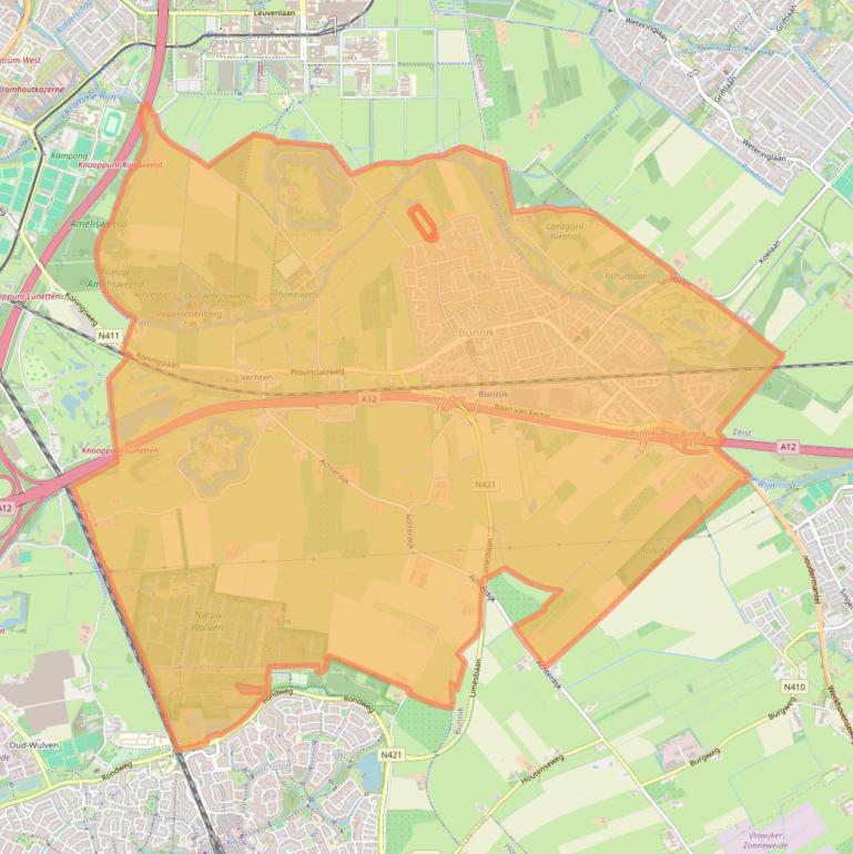 Kaart van postcodegebied 3981.