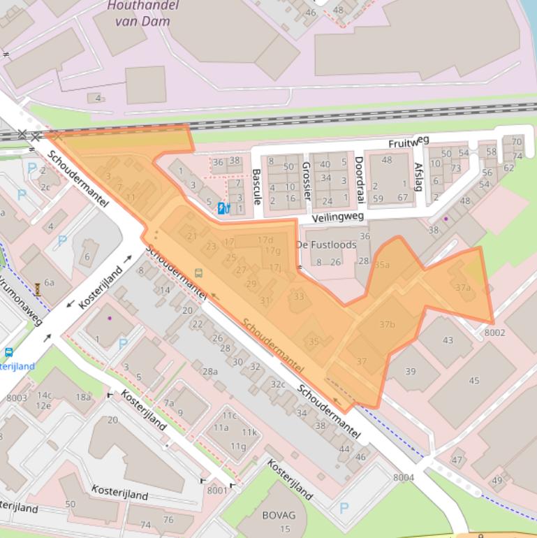 Kaart van postcodegebied 3981AE.