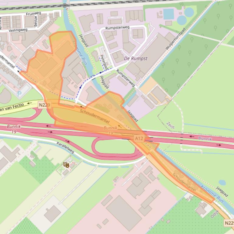 Kaart van postcodegebied 3981AG.