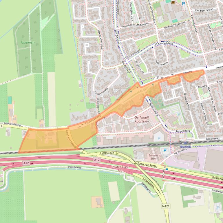 Kaart van postcodegebied 3981AM.